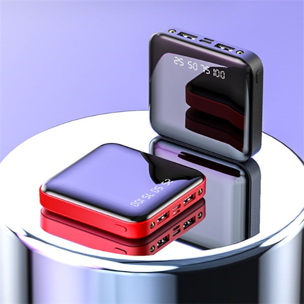 Mini Power Bank 20000 MAh Portable Mirror Digital Display Power Bank capnig