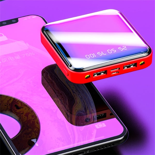 Mini Power Bank 20000 MAh Portable Mirror Digital Display Power Bank capnig