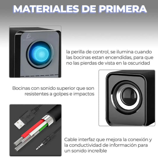 2.1 Subwoofer Speaker 3.5mm Stereo Bass Sound Box capnig