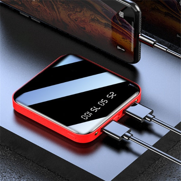 Mini Power Bank 20000 MAh Portable Mirror Digital Display Power Bank capnig