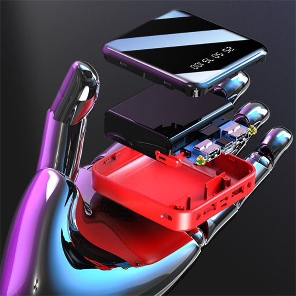 Mini Power Bank 20000 MAh Portable Mirror Digital Display Power Bank capnig