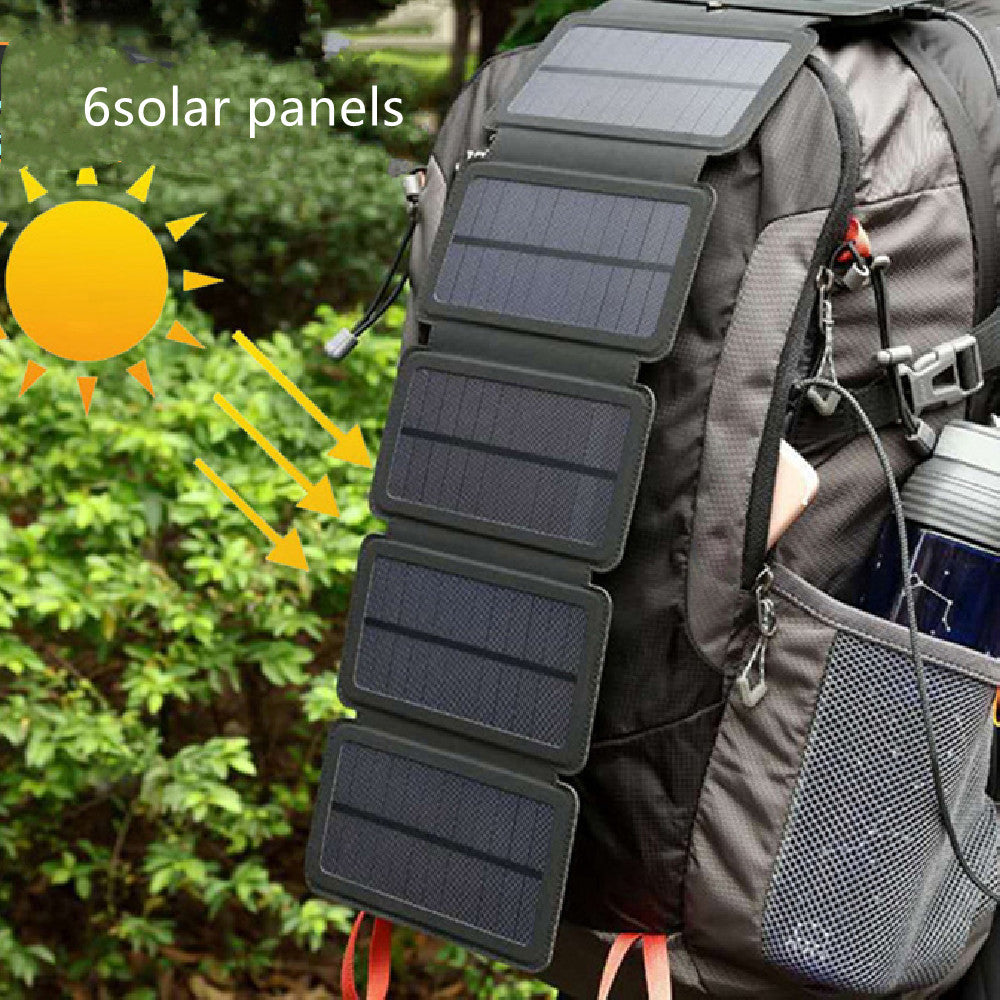Outdoor Folding Solar Panel Charger Portable 5V 2.1A USB Output Devices Camp Hiking Backpack Travel Power Supply For Smartphones capnig
