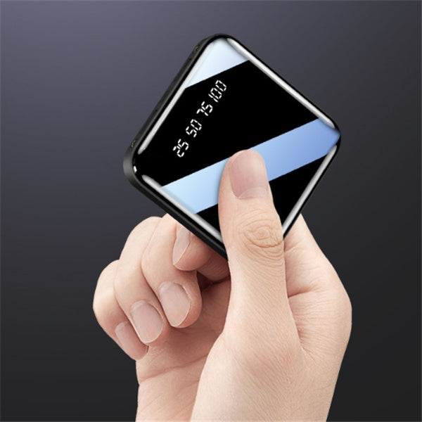 Mini Power Bank 20000 MAh Portable Mirror Digital Display Power Bank capnig