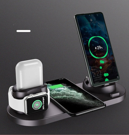 Six-in-one wireless charger for mobile phones capnig