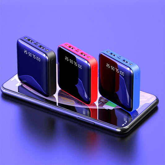 Mini Power Bank 20000 MAh Portable Mirror Digital Display Power Bank capnig
