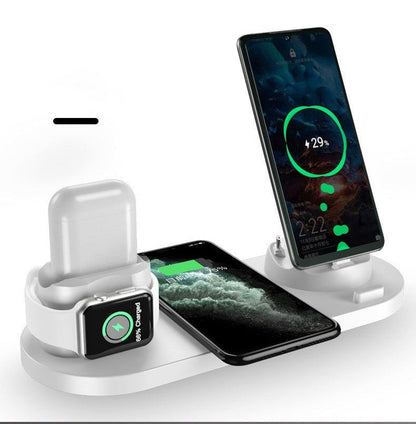 Six-in-one wireless charger for mobile phones capnig