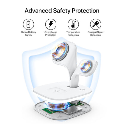 5-in-1 Magnetic Real Wireless Desktop Fast Charging Station For Multiple Devices capnig