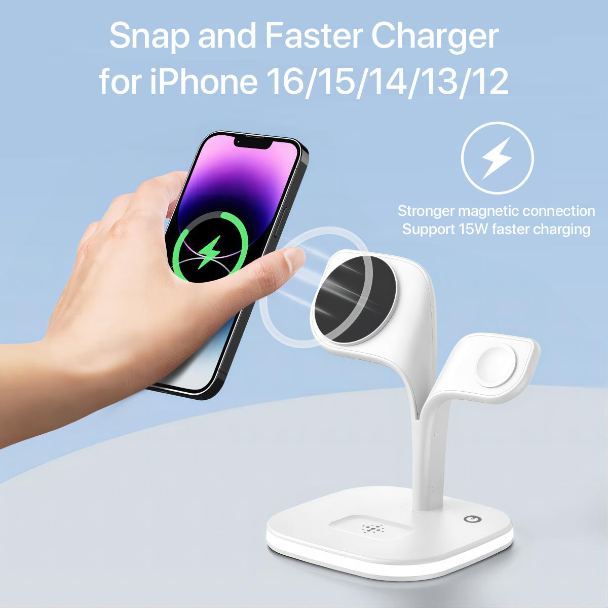 5-in-1 Magnetic Real Wireless Desktop Fast Charging Station For Multiple Devices capnig