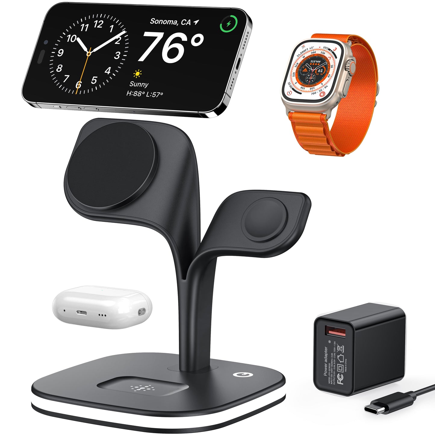 5-in-1 Magnetic Real Wireless Desktop Fast Charging Station For Multiple Devices capnig