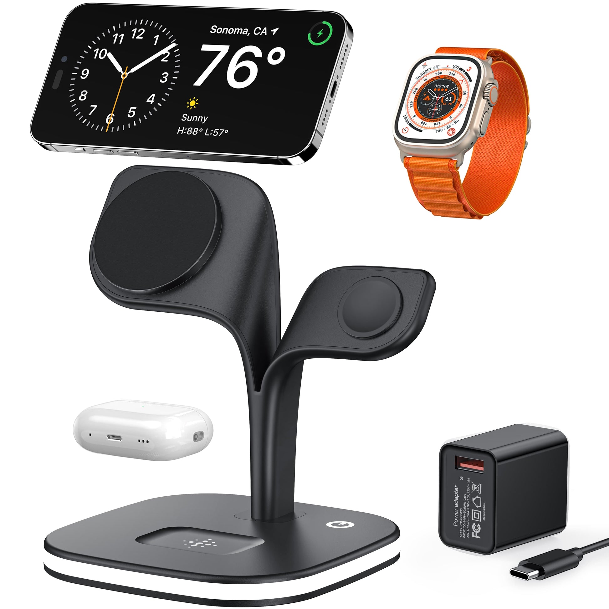 5-in-1 Magnetic Real Wireless Desktop Fast Charging Station For Multiple Devices capnig
