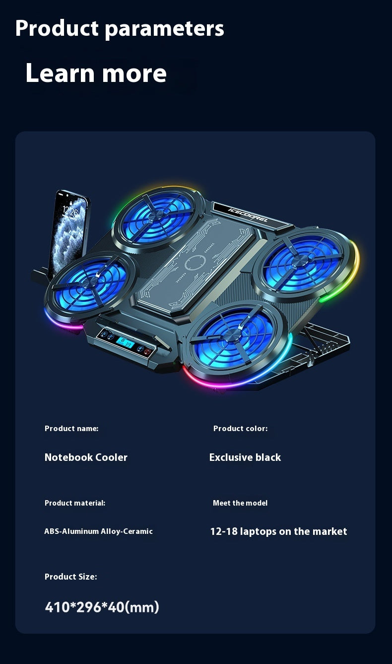 Notebook Play Speed Cooling 4-core Laptop Cooler capnig