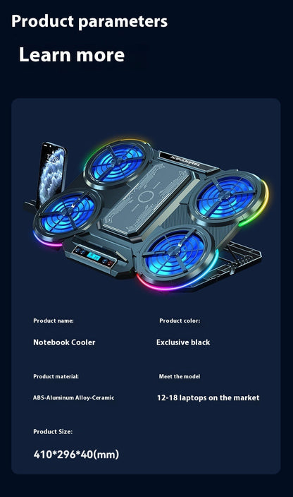 Notebook Play Speed Cooling 4-core Laptop Cooler capnig