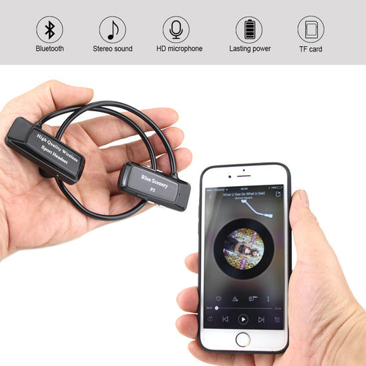 F5 wireless bluetooth headset with card capnig