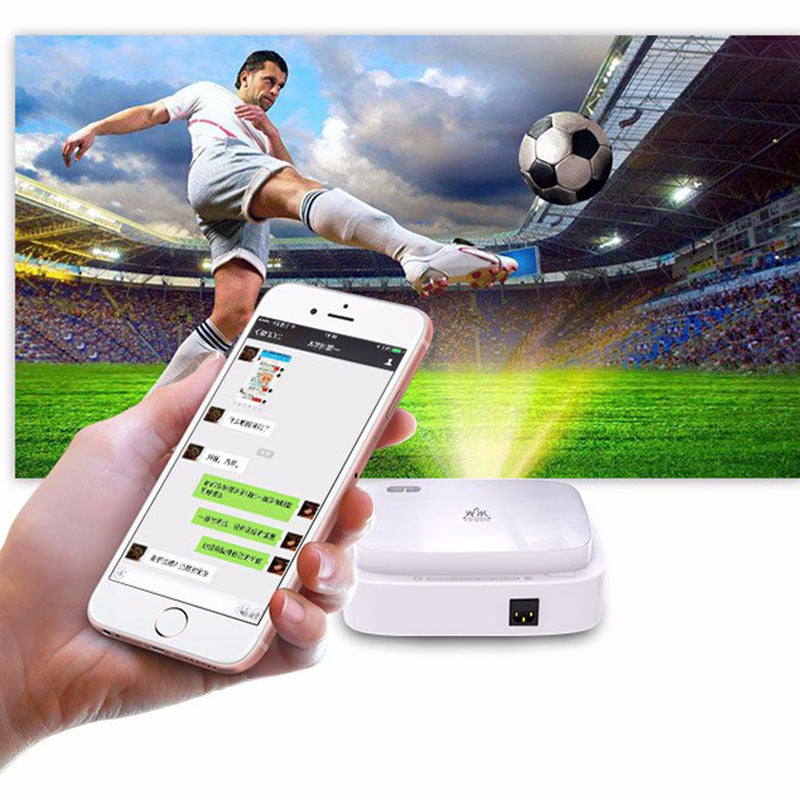 Wireless portable projector capnig