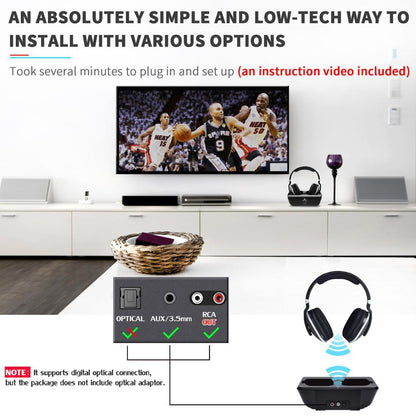 TV Wireless Headphones On-ear Bass Headphones capnig
