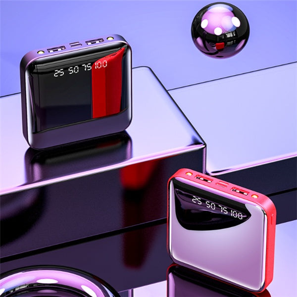 Mini Power Bank 20000 MAh Portable Mirror Digital Display Power Bank capnig