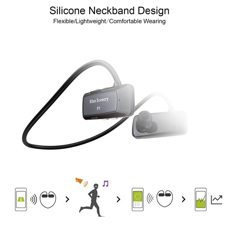 F5 wireless bluetooth headset with card capnig