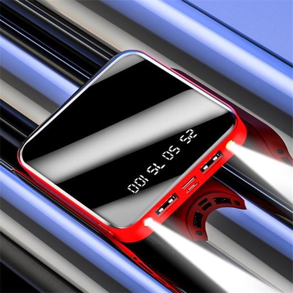 Mini Power Bank 20000 MAh Portable Mirror Digital Display Power Bank capnig