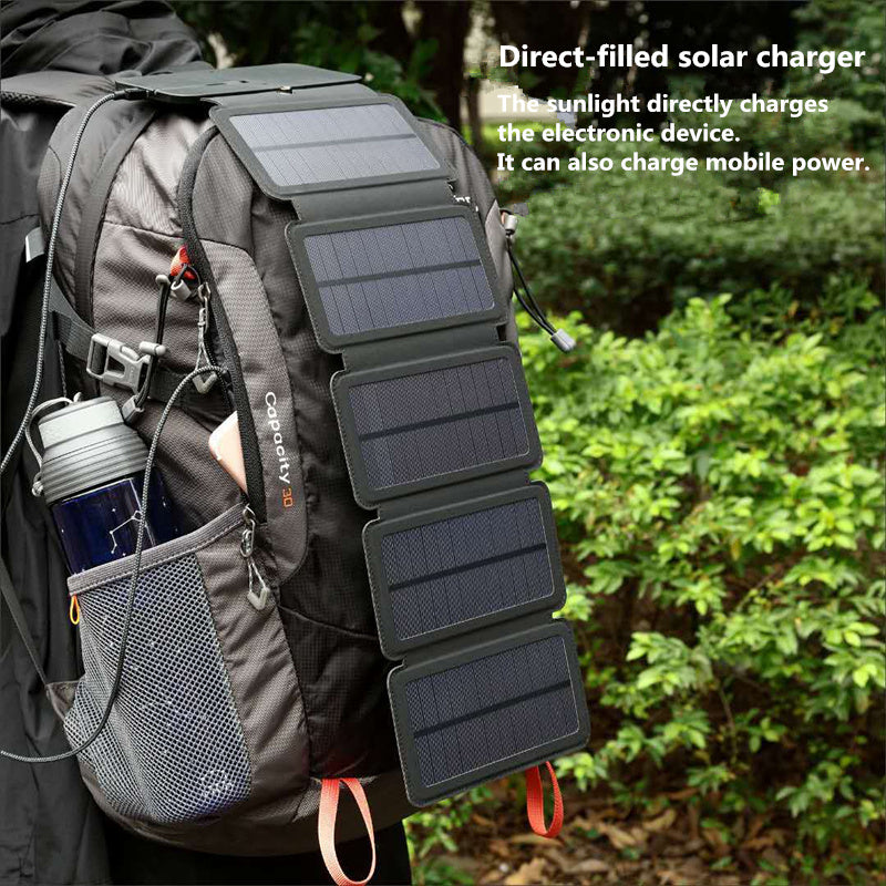 Outdoor Folding Solar Panel Charger Portable 5V 2.1A USB Output Devices Camp Hiking Backpack Travel Power Supply For Smartphones capnig