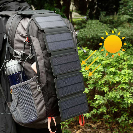 Outdoor Folding Solar Panel Charger Portable 5V 2.1A USB Output Devices Camp Hiking Backpack Travel Power Supply For Smartphones capnig