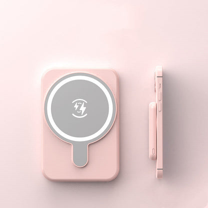 Mini Fast Charging Magnetic Wireless Power Bank 5000 MAh Portable capnig