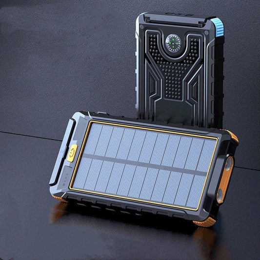 New solar wireless power bank Outdoor PD fast charging ultra-large capacity 20000 mAh power bank capnig