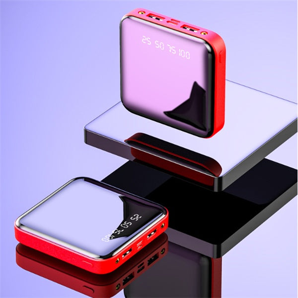 Mini Power Bank 20000 MAh Portable Mirror Digital Display Power Bank capnig