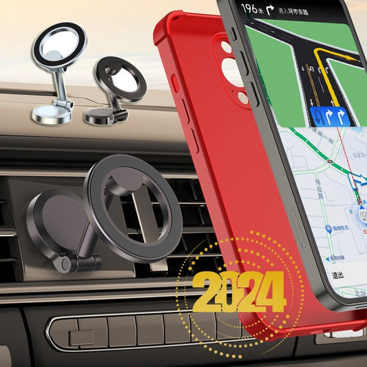 Magnetic Car Phone Mount All-Metal Foldable Phone Holder For Car Strongest Magnet Dashboard Phone Mount For Phone capnig
