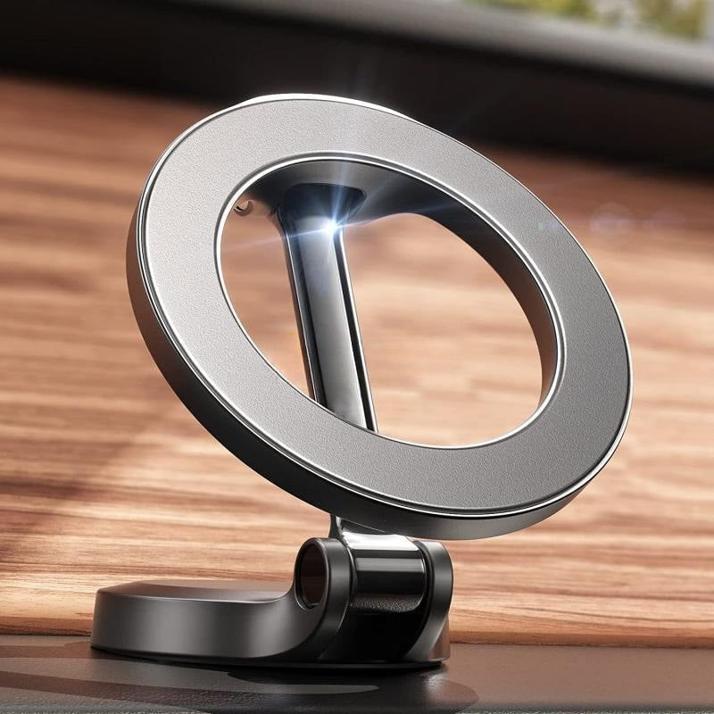 Magnetic Car Phone Mount All-Metal Foldable Phone Holder For Car Strongest Magnet Dashboard Phone Mount For Phone capnig