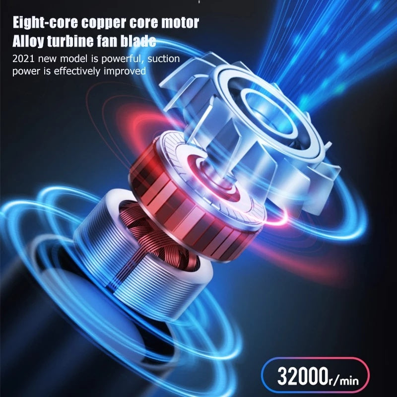 Car Vacuum Cleaner Wireless Rechargeable High-power Powerful Small Mini Portable capnig