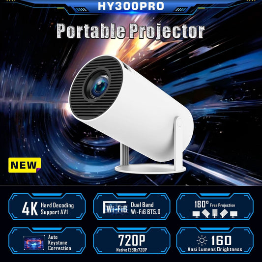HY300 Pro Projector Home Theater Entertainment Portable Small Projector capnig
