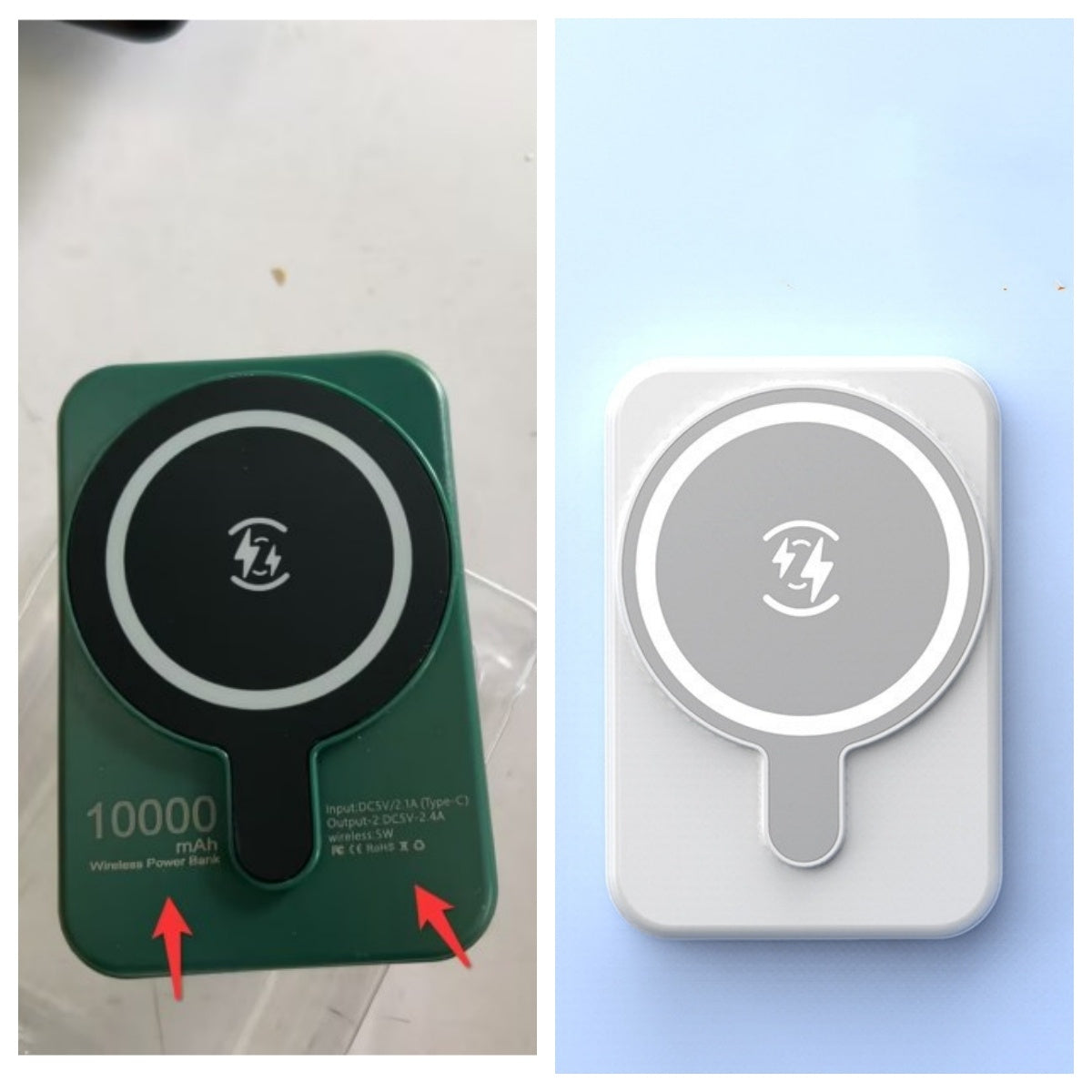 Mini Fast Charging Magnetic Wireless Power Bank 5000 MAh Portable capnig